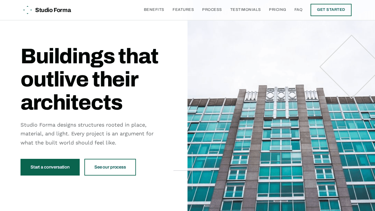 Architecture Firm Landing Page