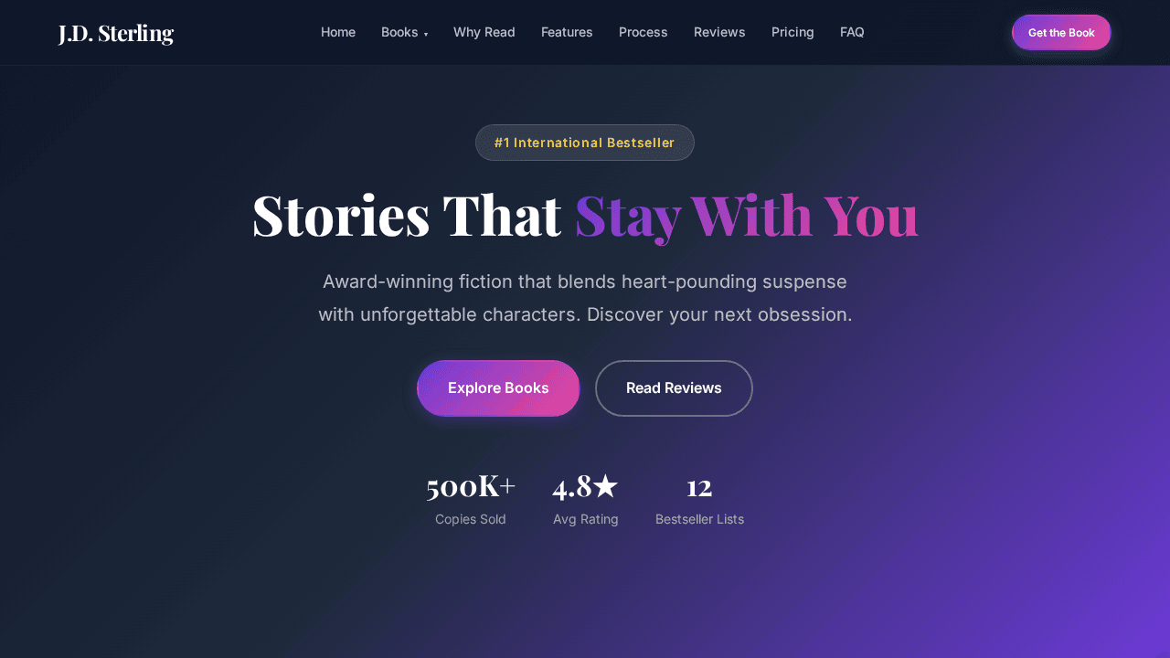 Book Author Landing Page