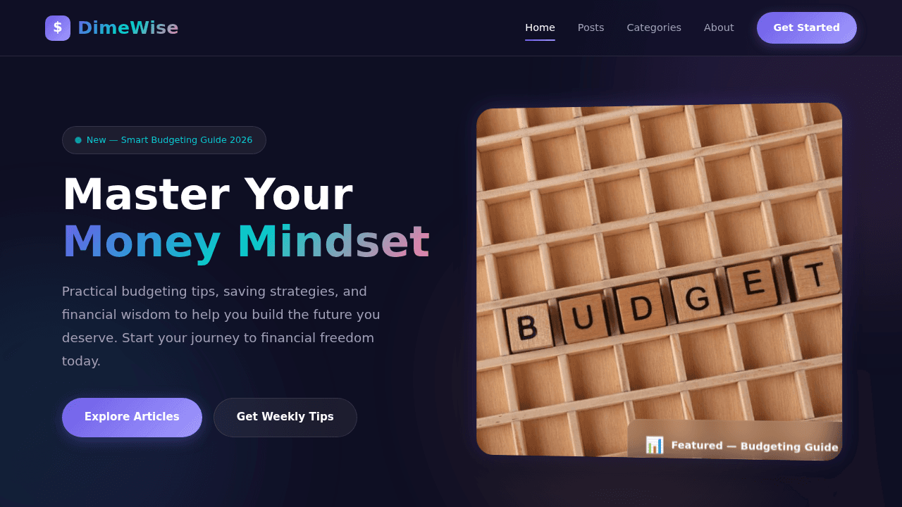 Budgeting & Saving Blog
