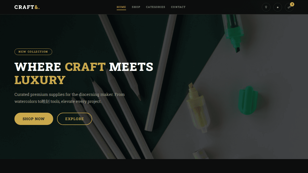 Craft Supplies E-commerce