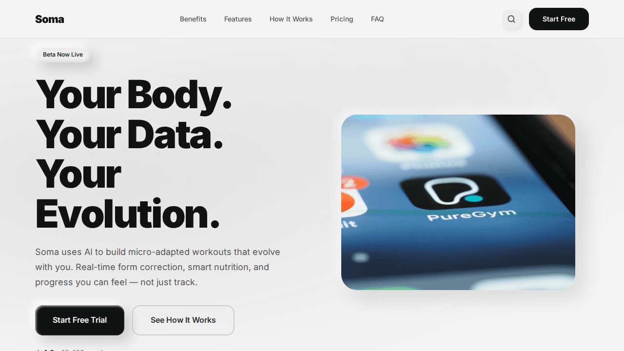Fitness App Landing Page