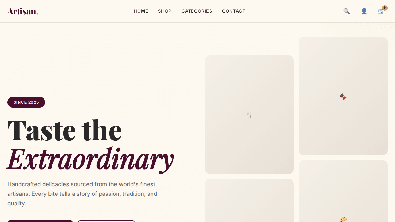 Gourmet Food E-commerce