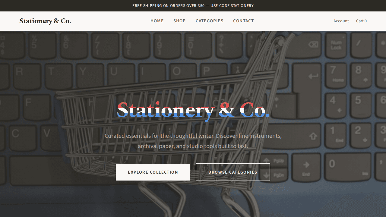 Stationery E-commerce