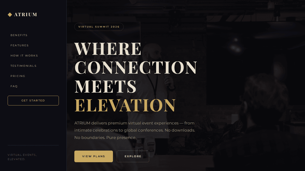 Virtual Event Landing Page